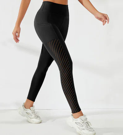 High Elasticity Mesh Yoga & Running Leggings